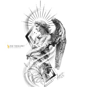 Tattoos by Apu- angel tattoo design- Chicago