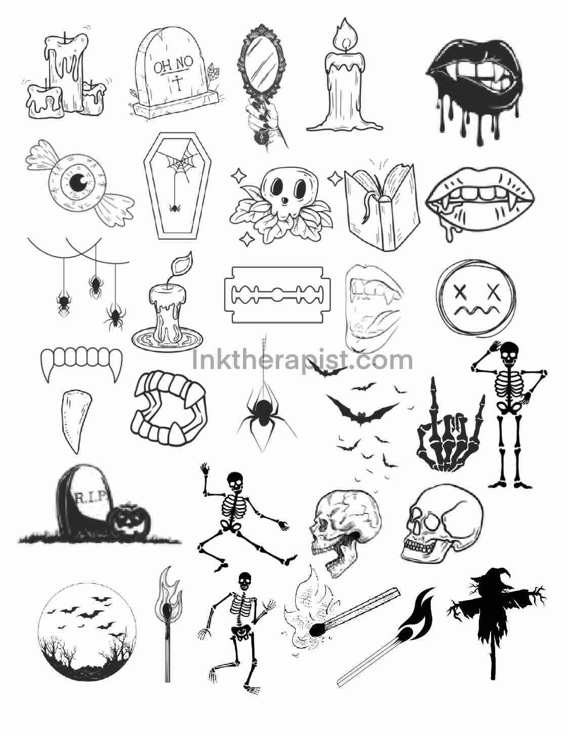 Spooky tattoo ideas-sheet-3-by-Apu-Chicago tattoo artist