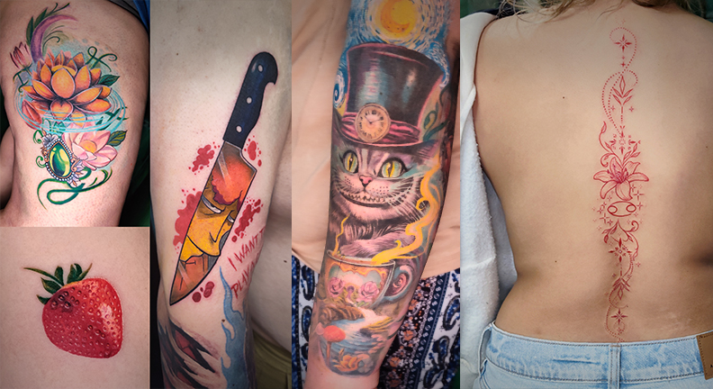 1 chicago tattoo artist- Apu Morales, fine line tattoo artist in Chicago